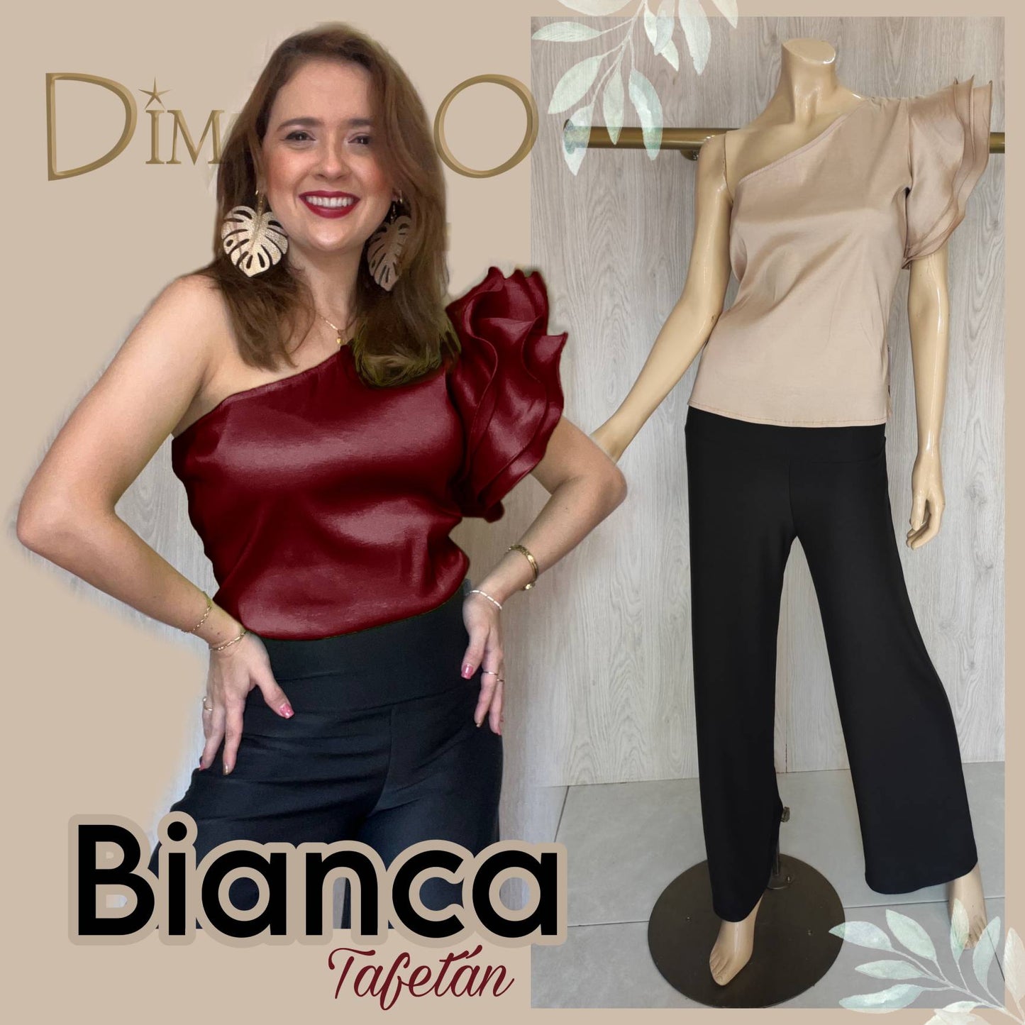 BLUSA BIANCA Tafeta Outlet