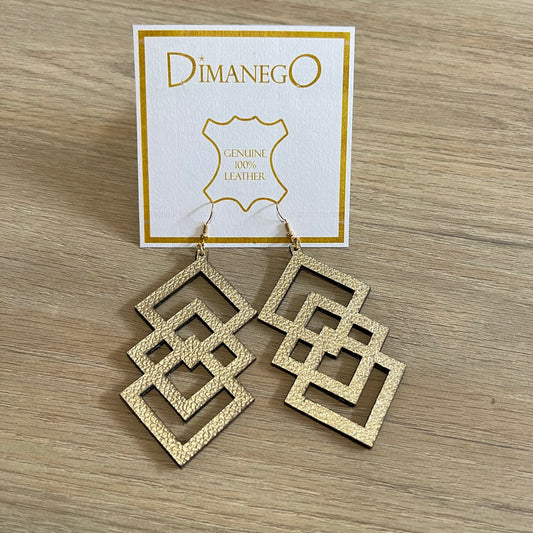 ARETES de CUERO geometric