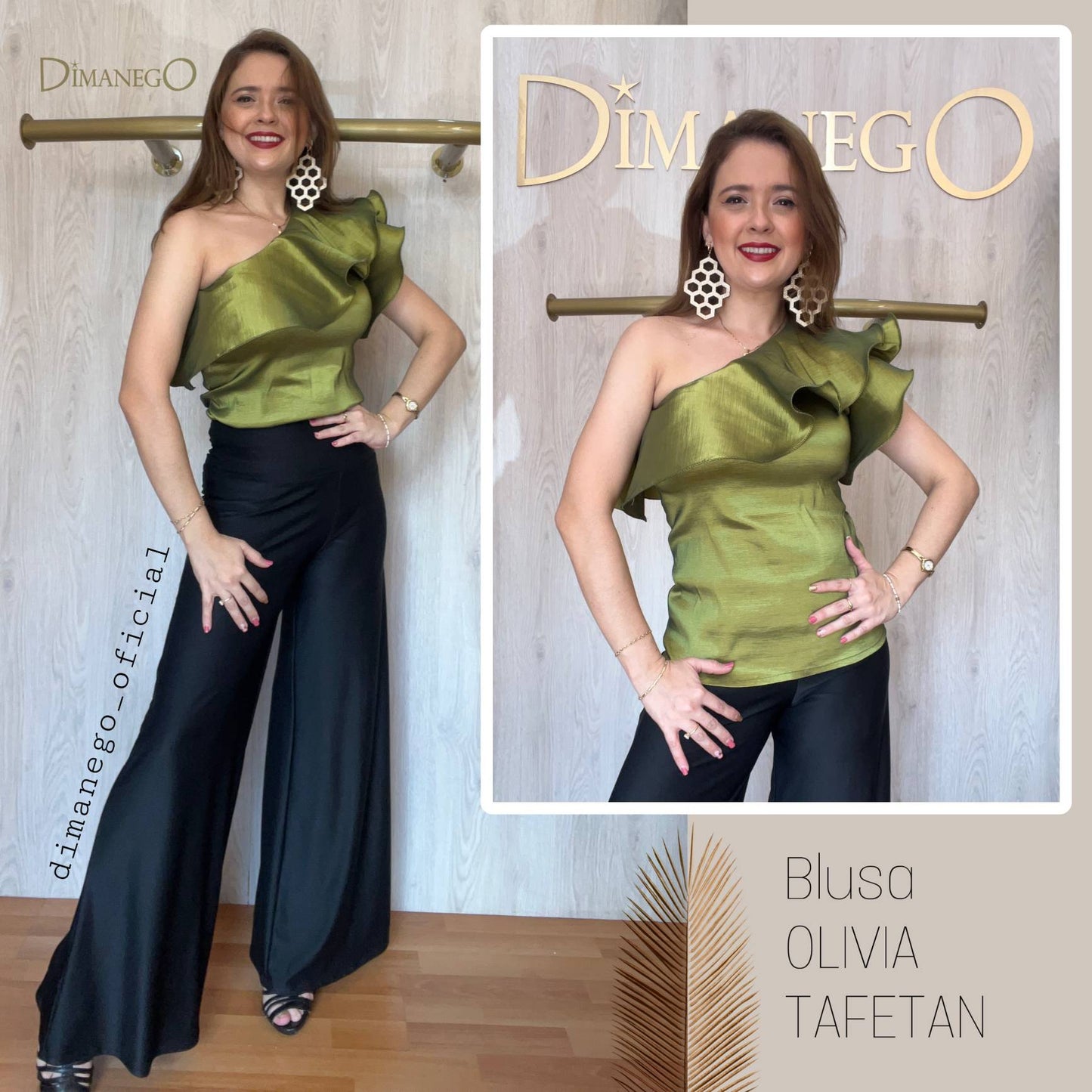 BLUSA OLIVIA Tafeta Outlet