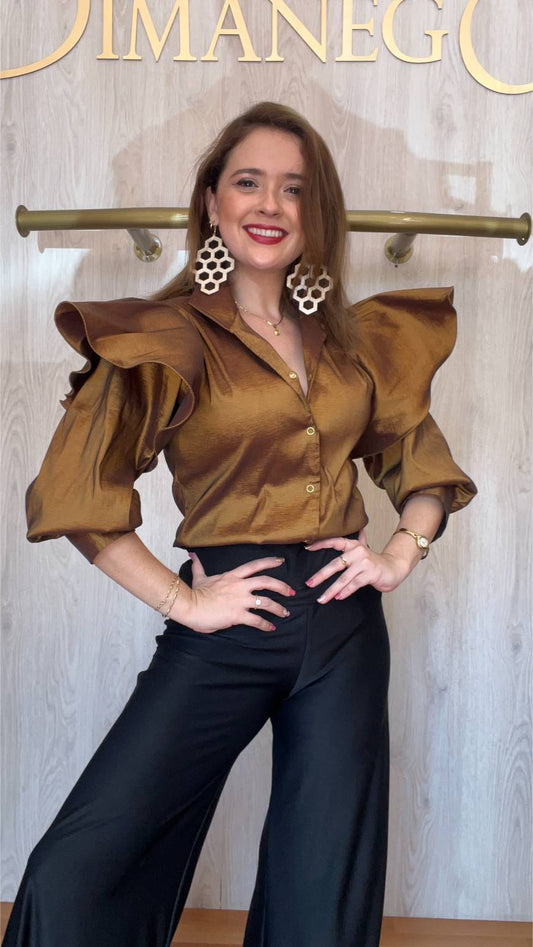 BLUSA QUEEN BEE Tafeta