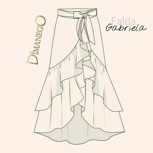 FALDA GABRIELA LARGA JEAN