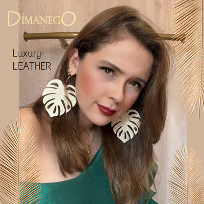 ARETES de CUERO Hoja