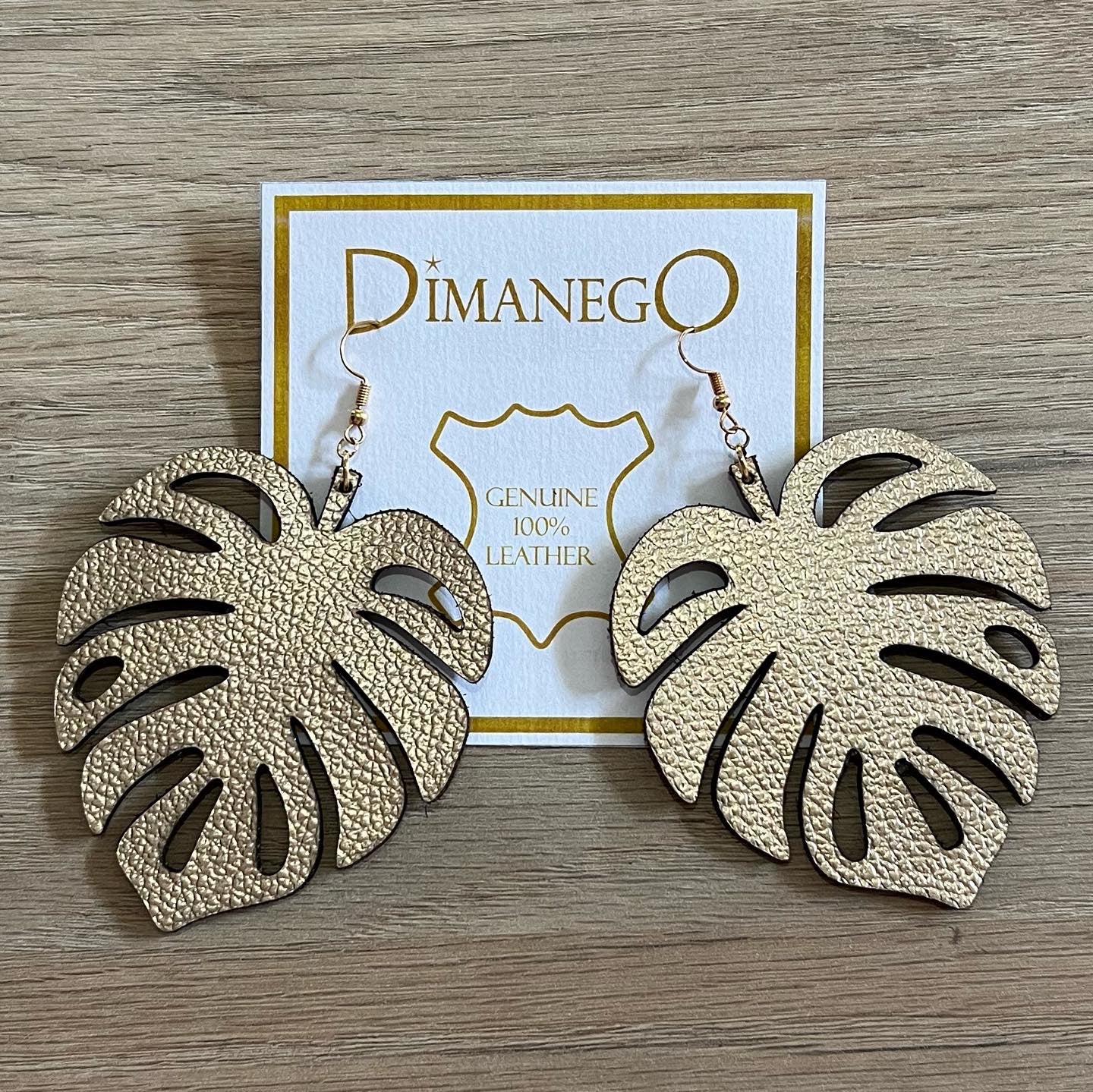 ARETES de CUERO Hoja