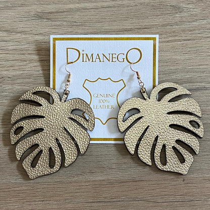 ARETES de CUERO Hoja