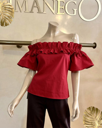 BLUSA CAMPBELL RUCHES Popelina