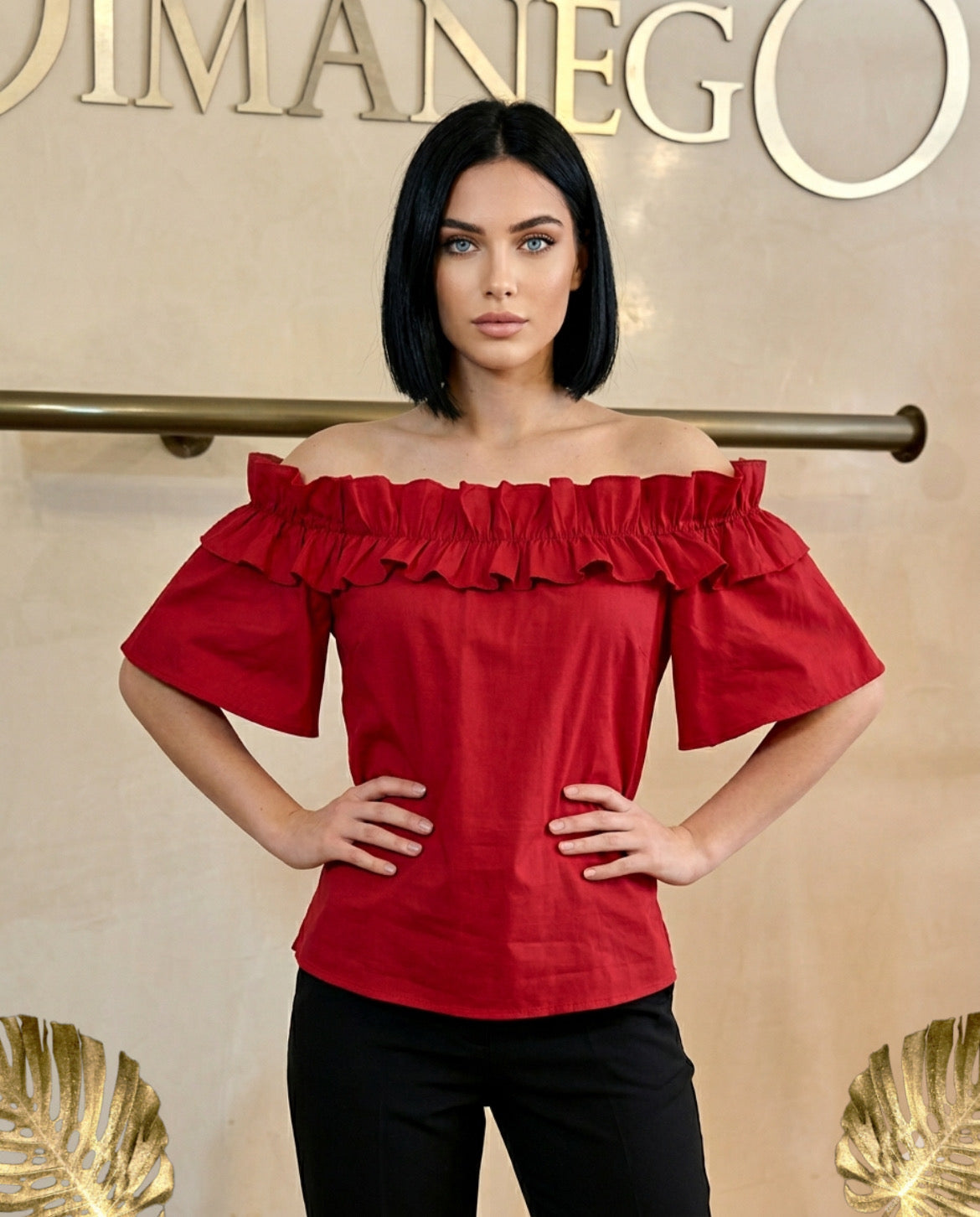 BLUSA CAMPBELL RUCHES Popelina