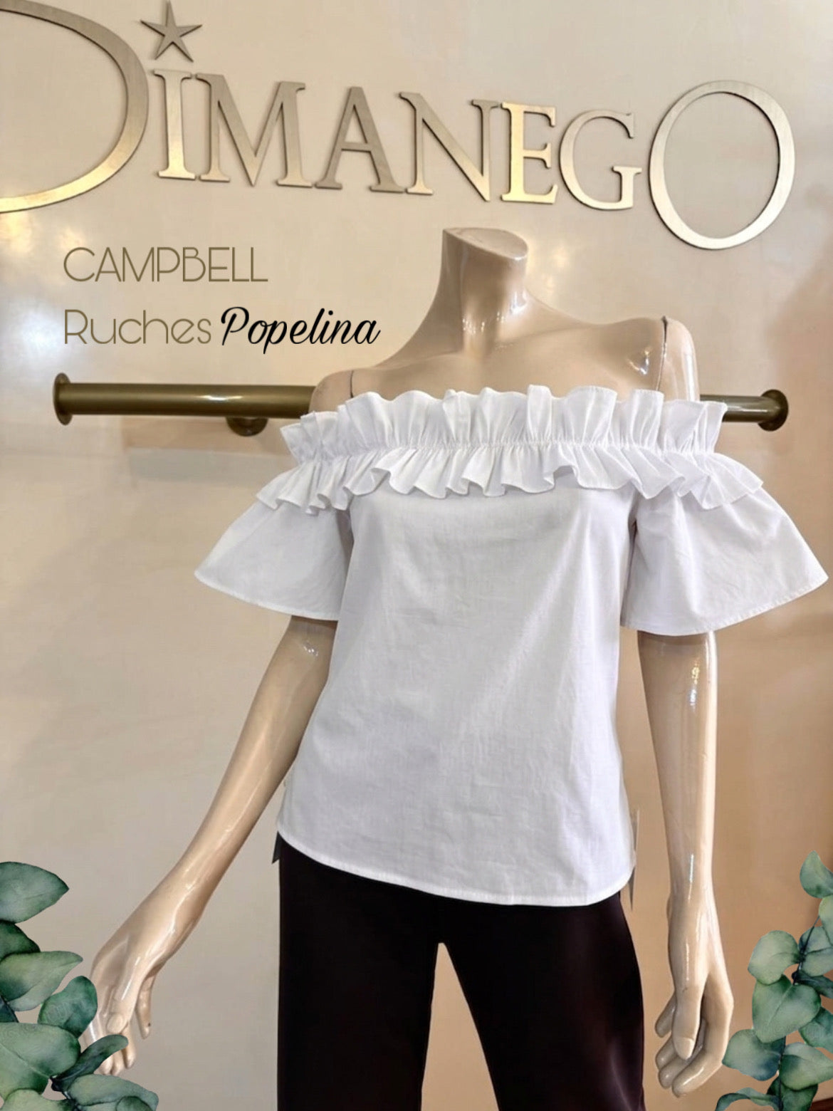 BLUSA CAMPBELL RUCHES Popelina