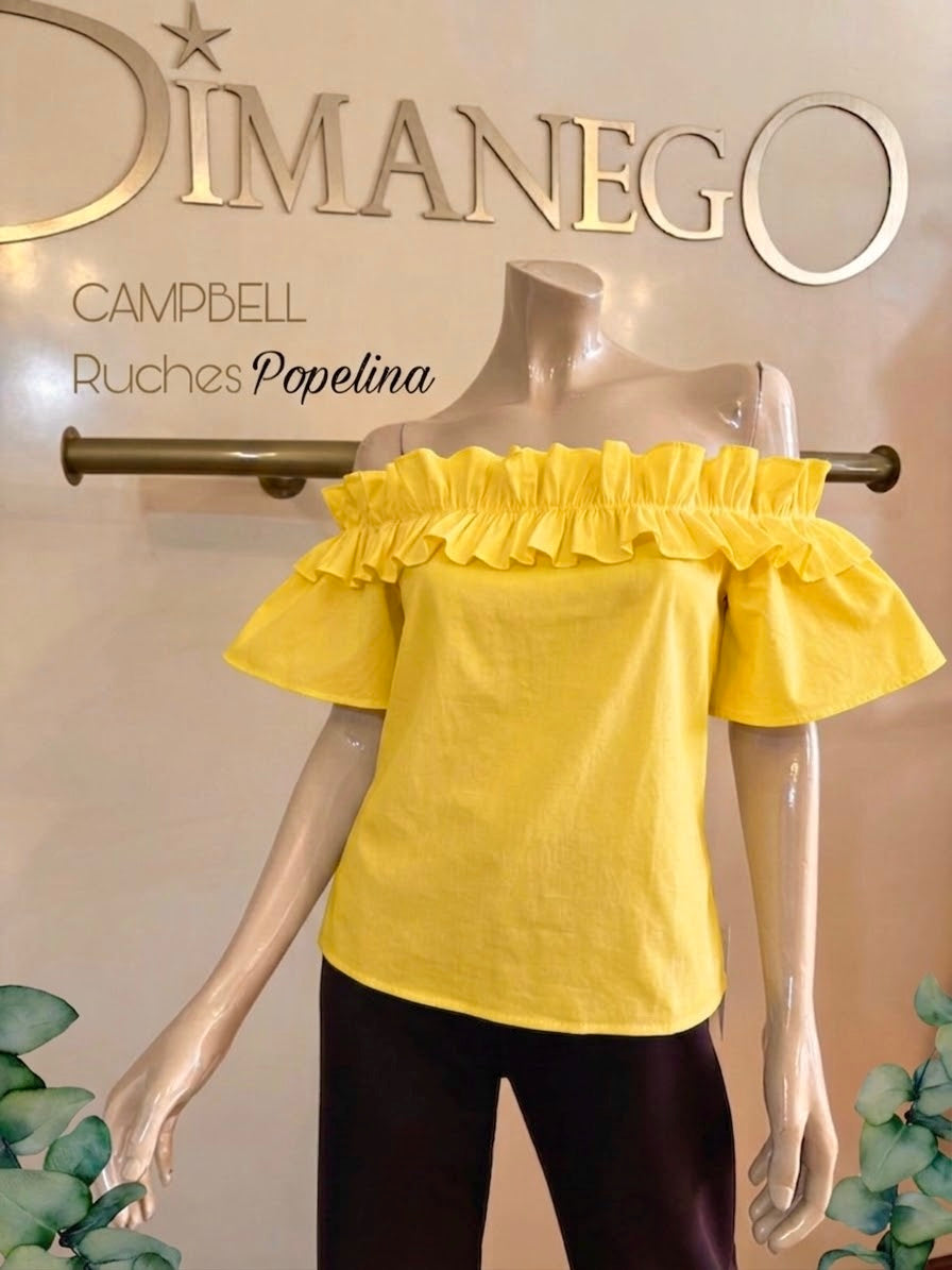 BLUSA CAMPBELL RUCHES Popelina