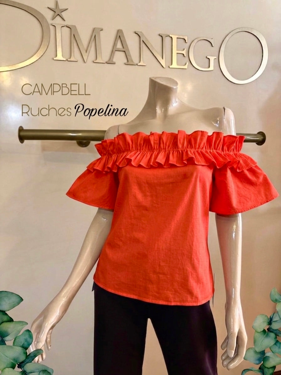 BLUSA CAMPBELL RUCHES Popelina