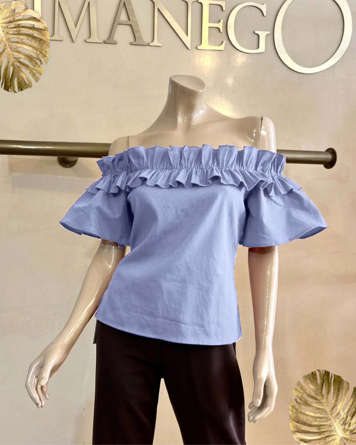 BLUSA CAMPBELL RUCHES Popelina