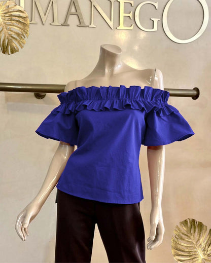 BLUSA CAMPBELL RUCHES Popelina