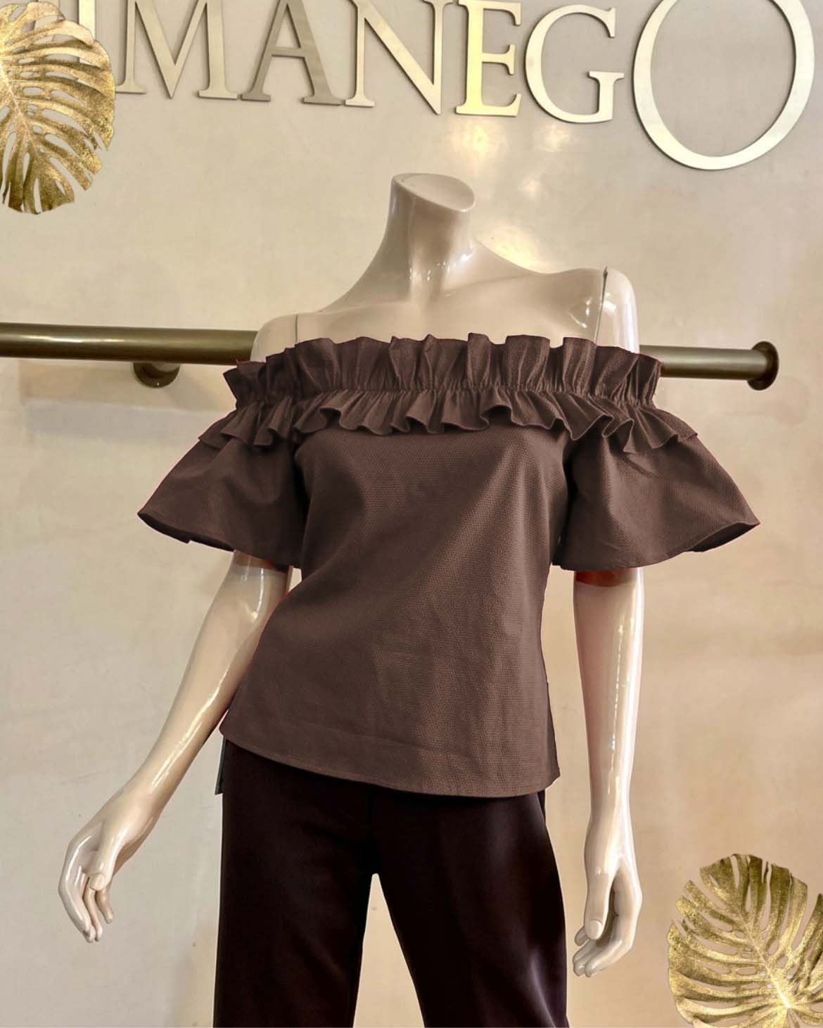 BLUSA CAMPBELL RUCHES Popelina