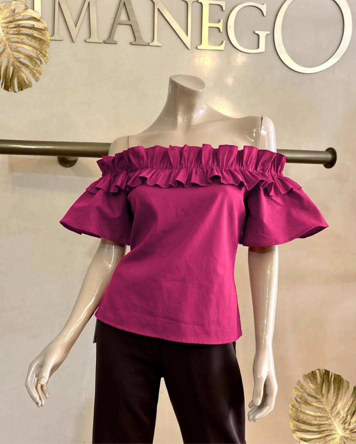 BLUSA CAMPBELL RUCHES Popelina