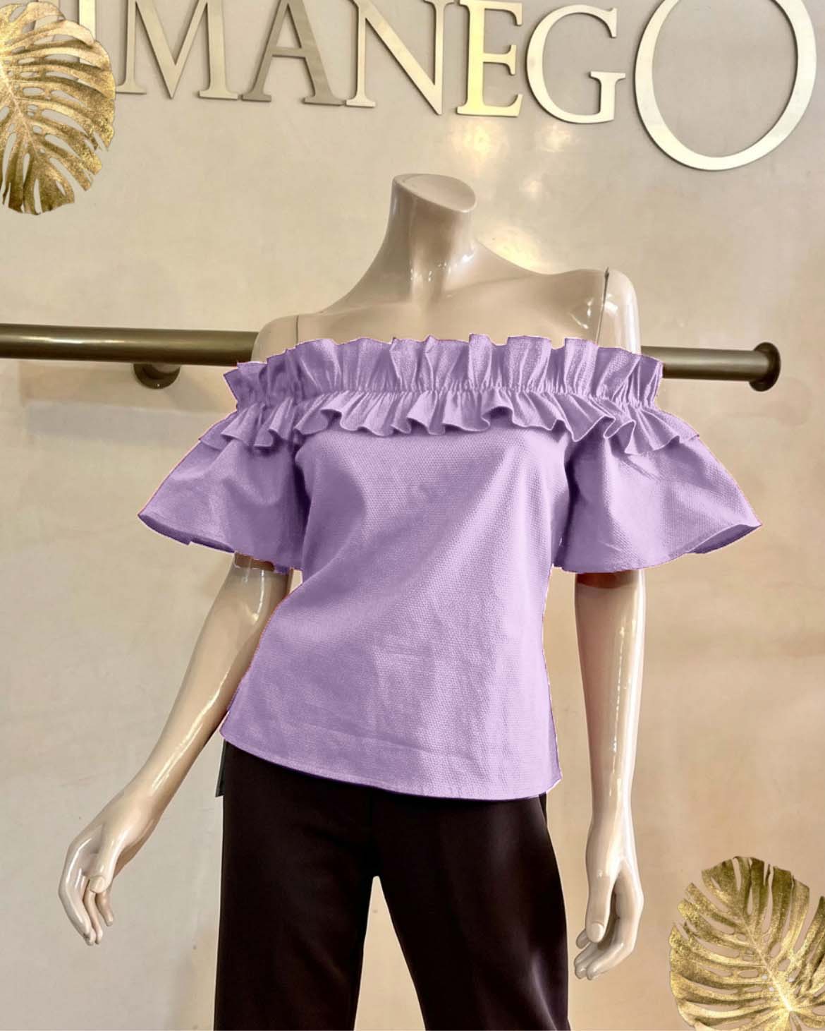 BLUSA CAMPBELL RUCHES Popelina