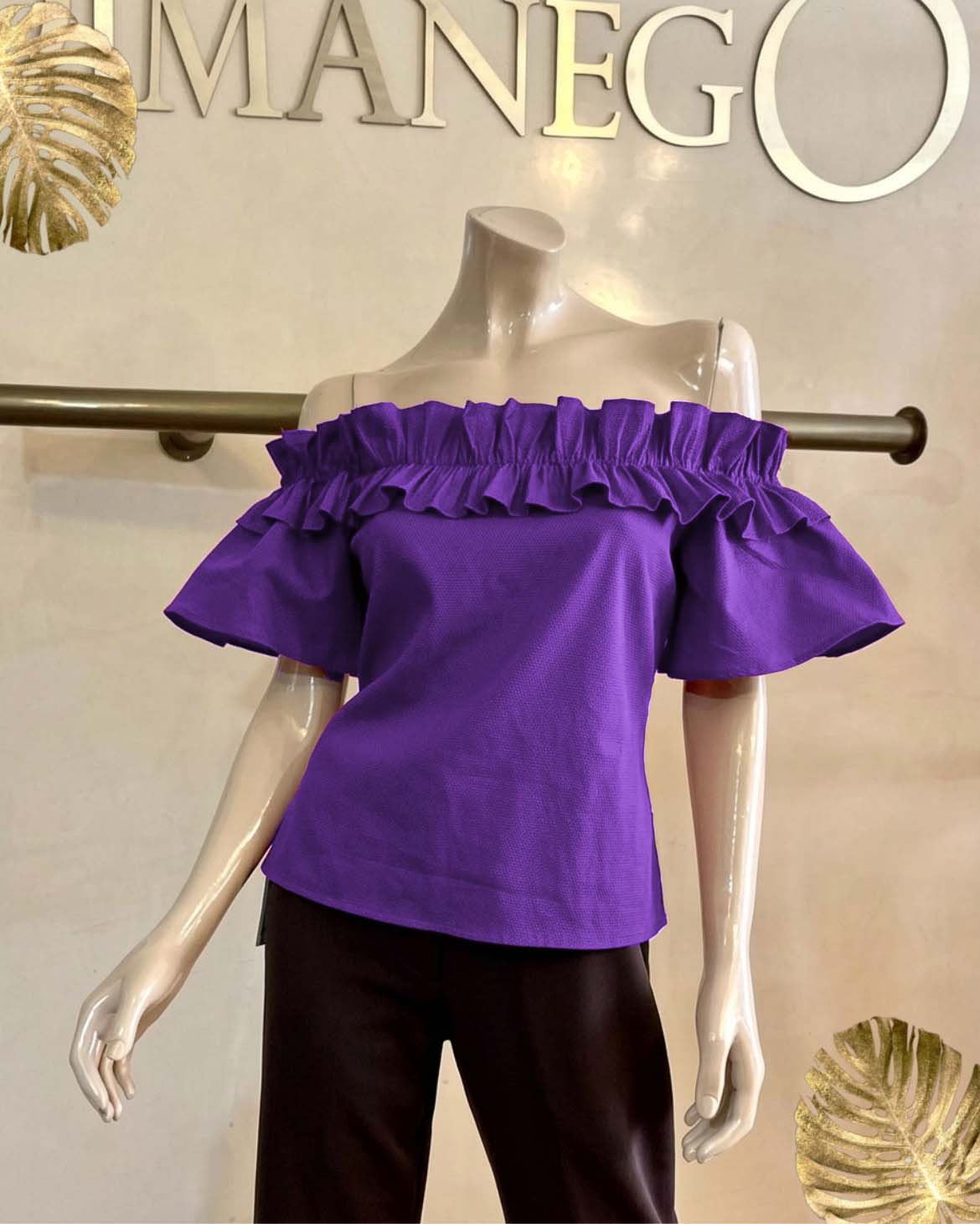 BLUSA CAMPBELL RUCHES Popelina