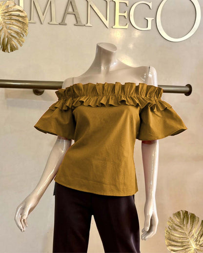 BLUSA CAMPBELL RUCHES Popelina