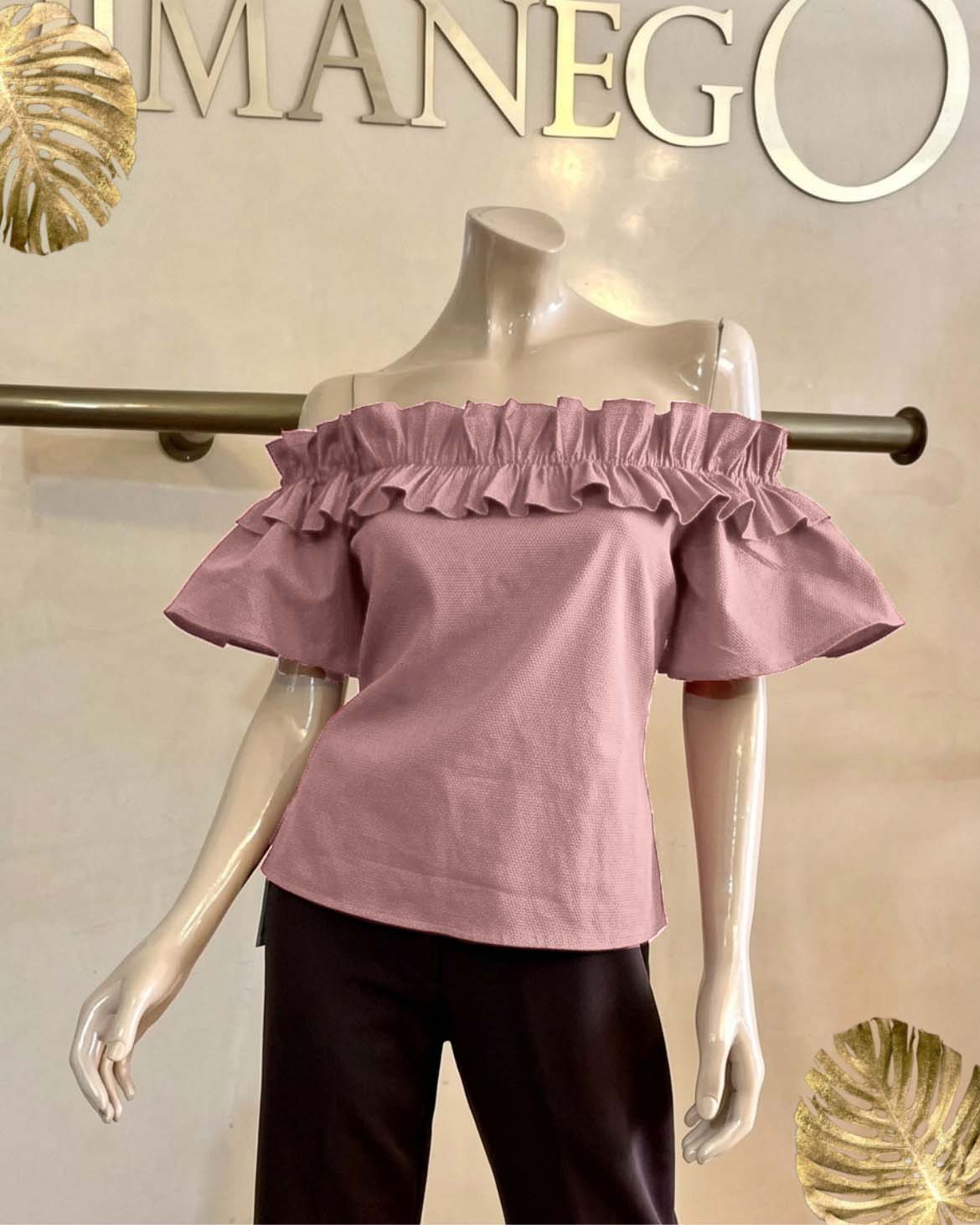 BLUSA CAMPBELL RUCHES Popelina