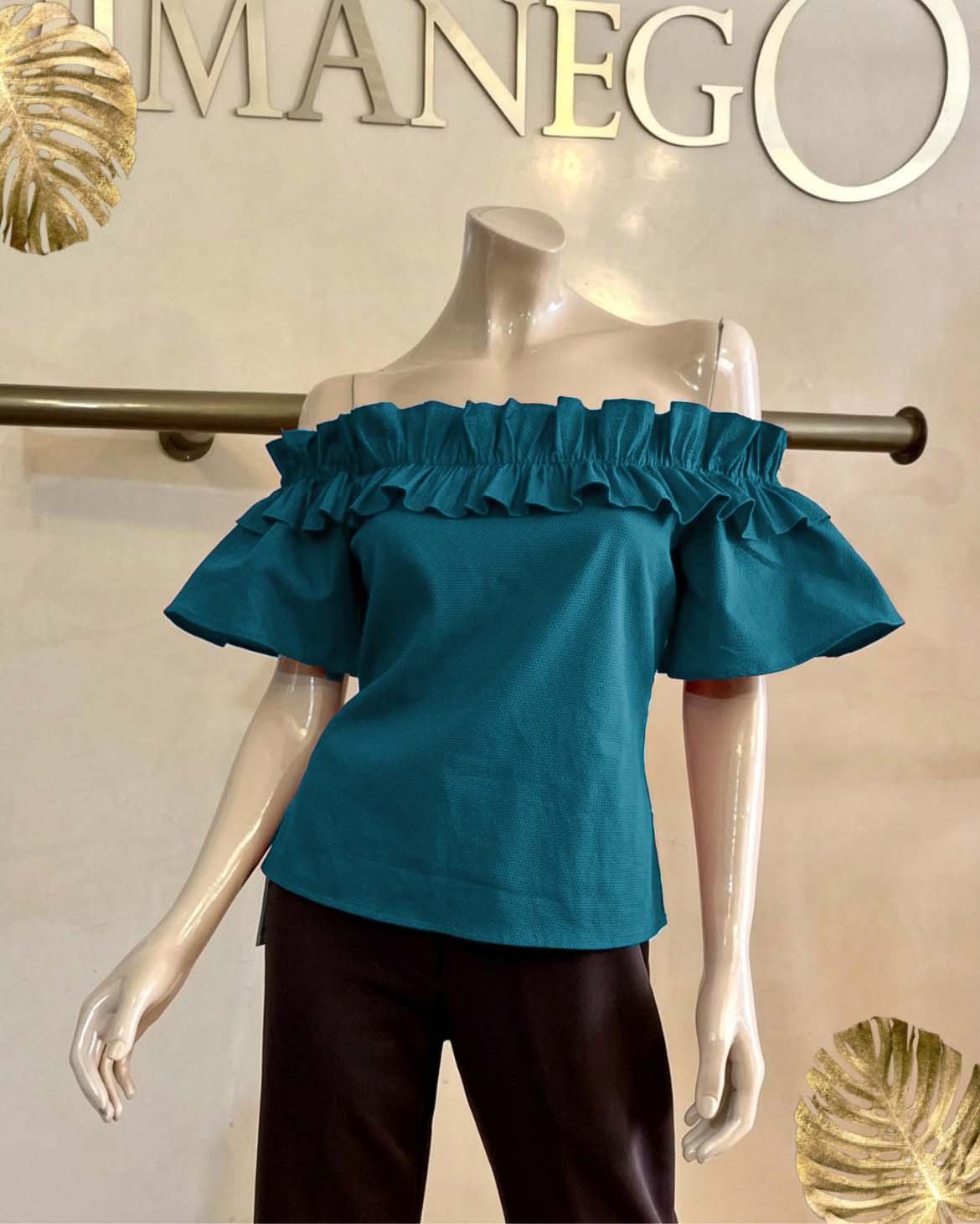 BLUSA CAMPBELL RUCHES Popelina