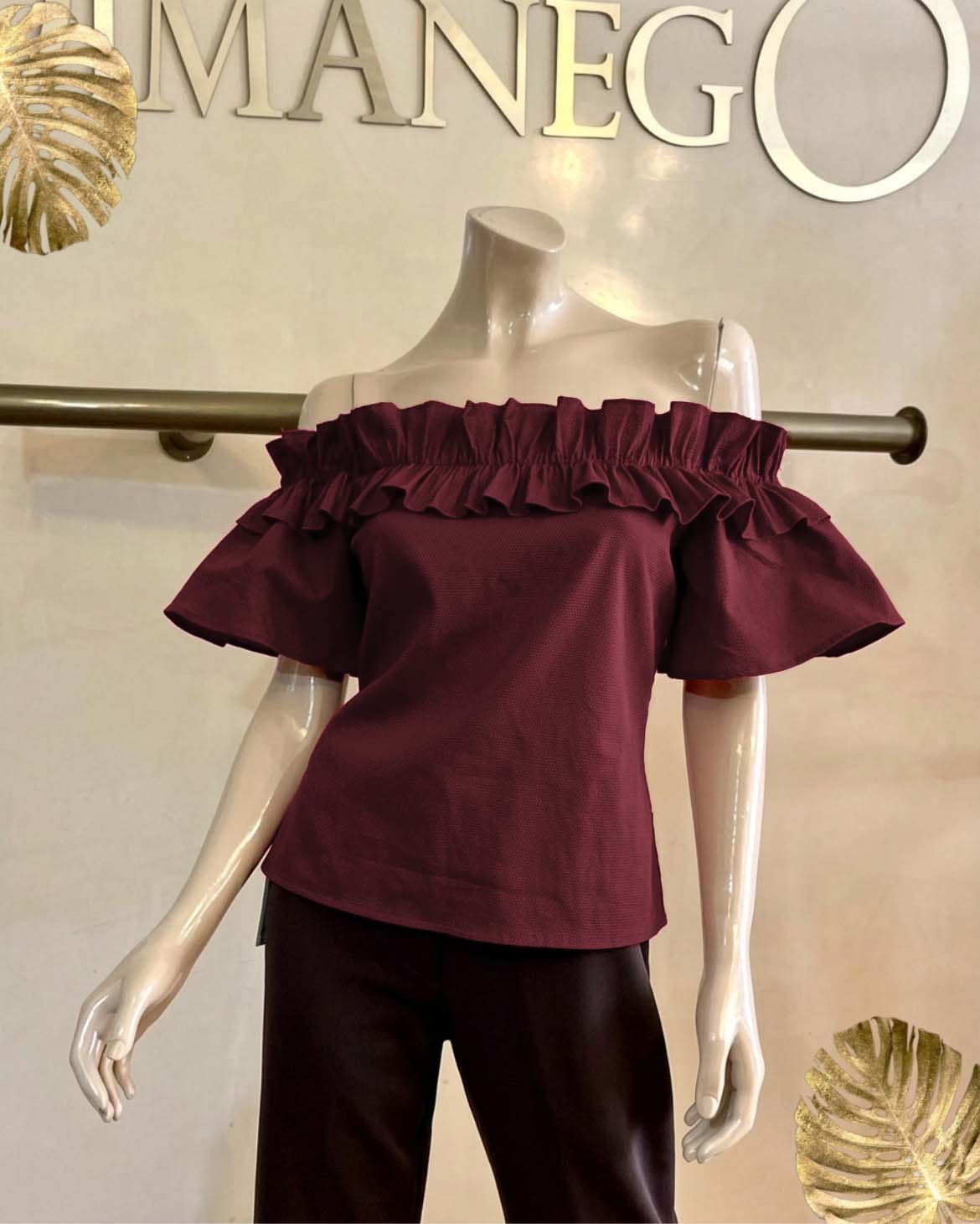BLUSA CAMPBELL RUCHES Popelina