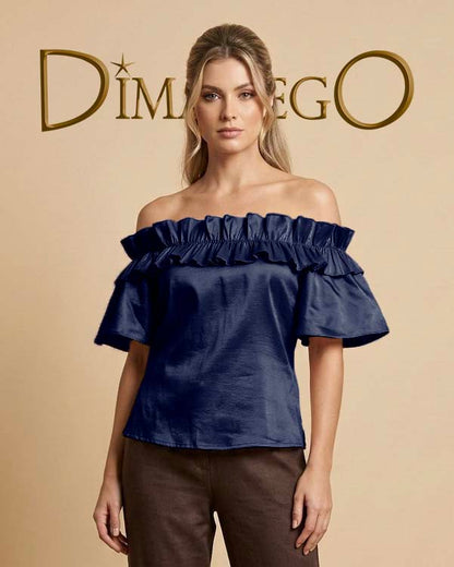BLUSA Campbell Ruches Tafeta