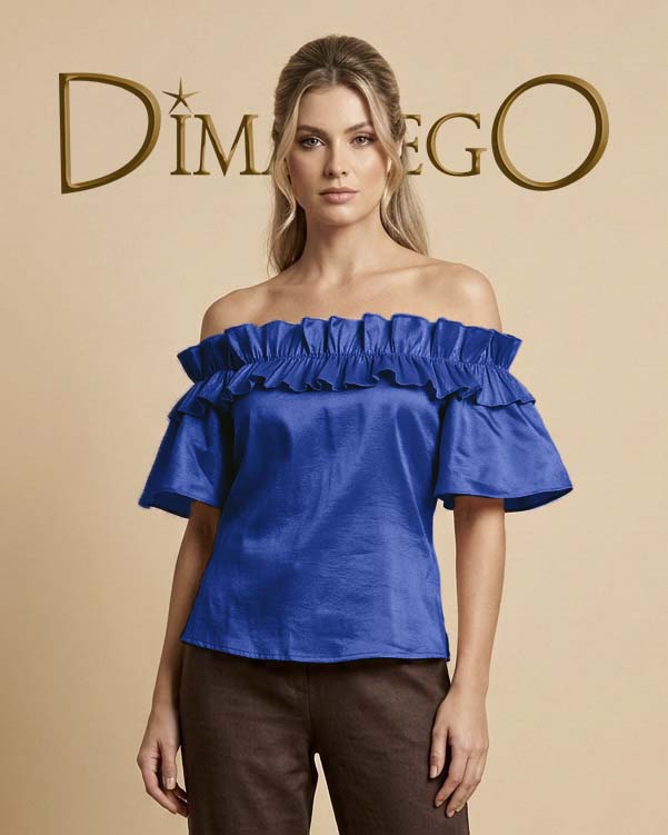 BLUSA Campbell Ruches Tafeta