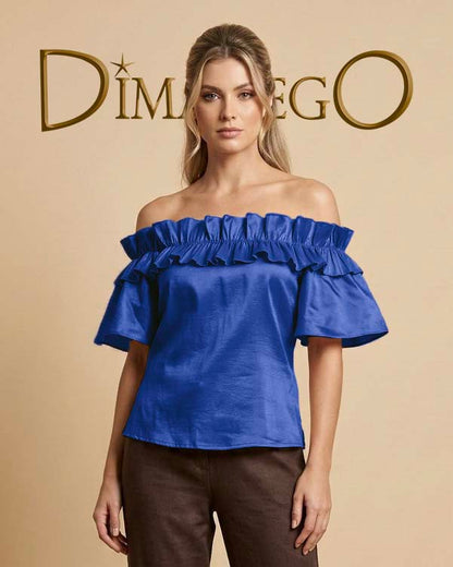 BLUSA Campbell Ruches Tafeta