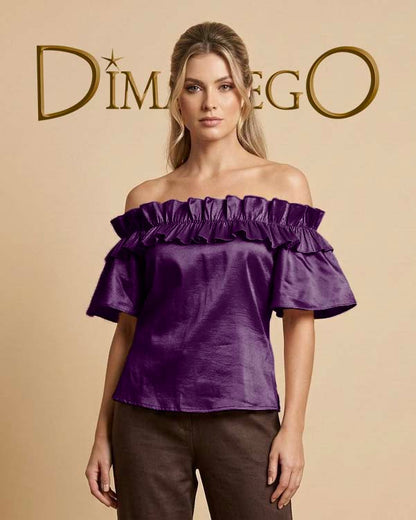 BLUSA Campbell Ruches Tafeta