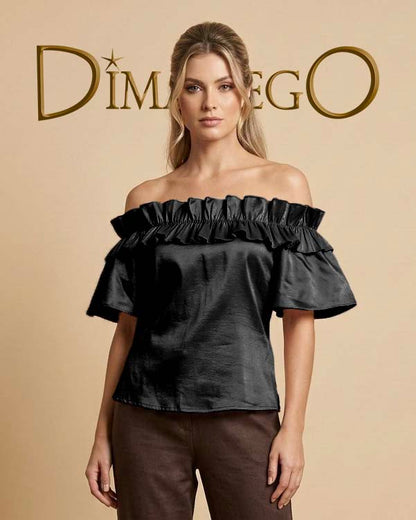 BLUSA Campbell Ruches Tafeta
