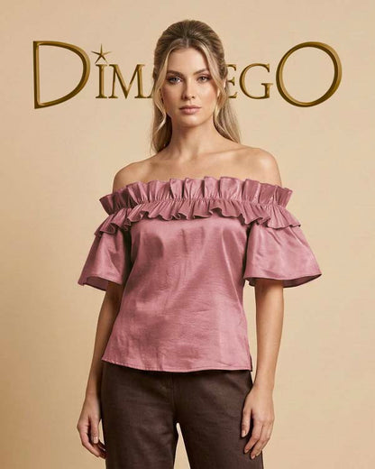 BLUSA Campbell Ruches Tafeta
