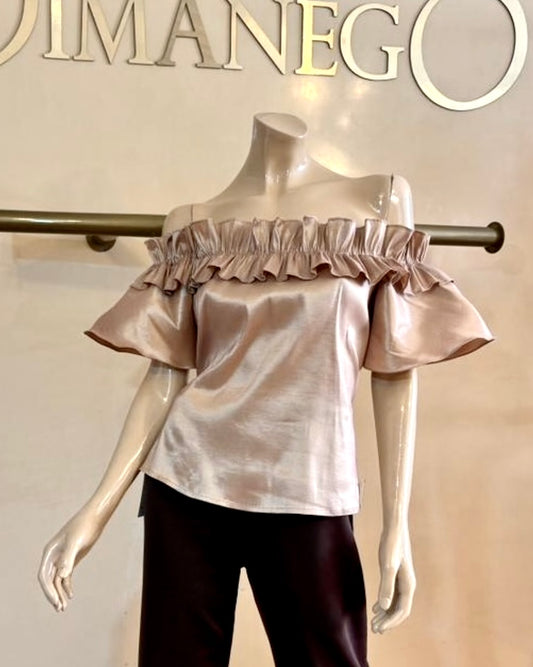 BLUSA Campbell Ruches Tafeta