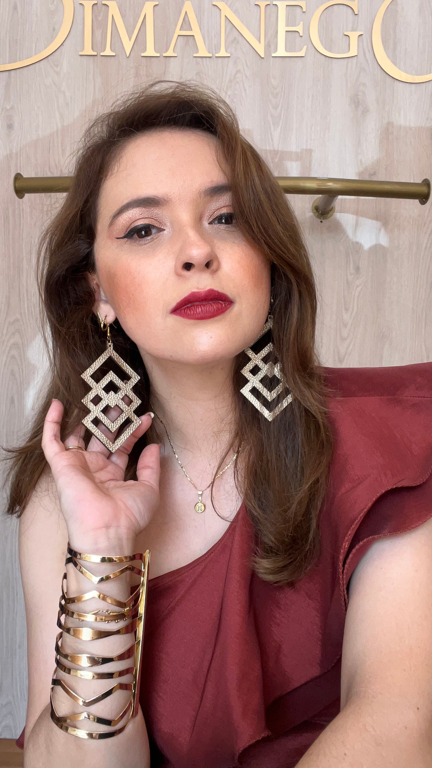 ARETES de CUERO geometric