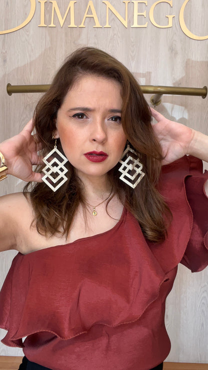 ARETES de CUERO geometric