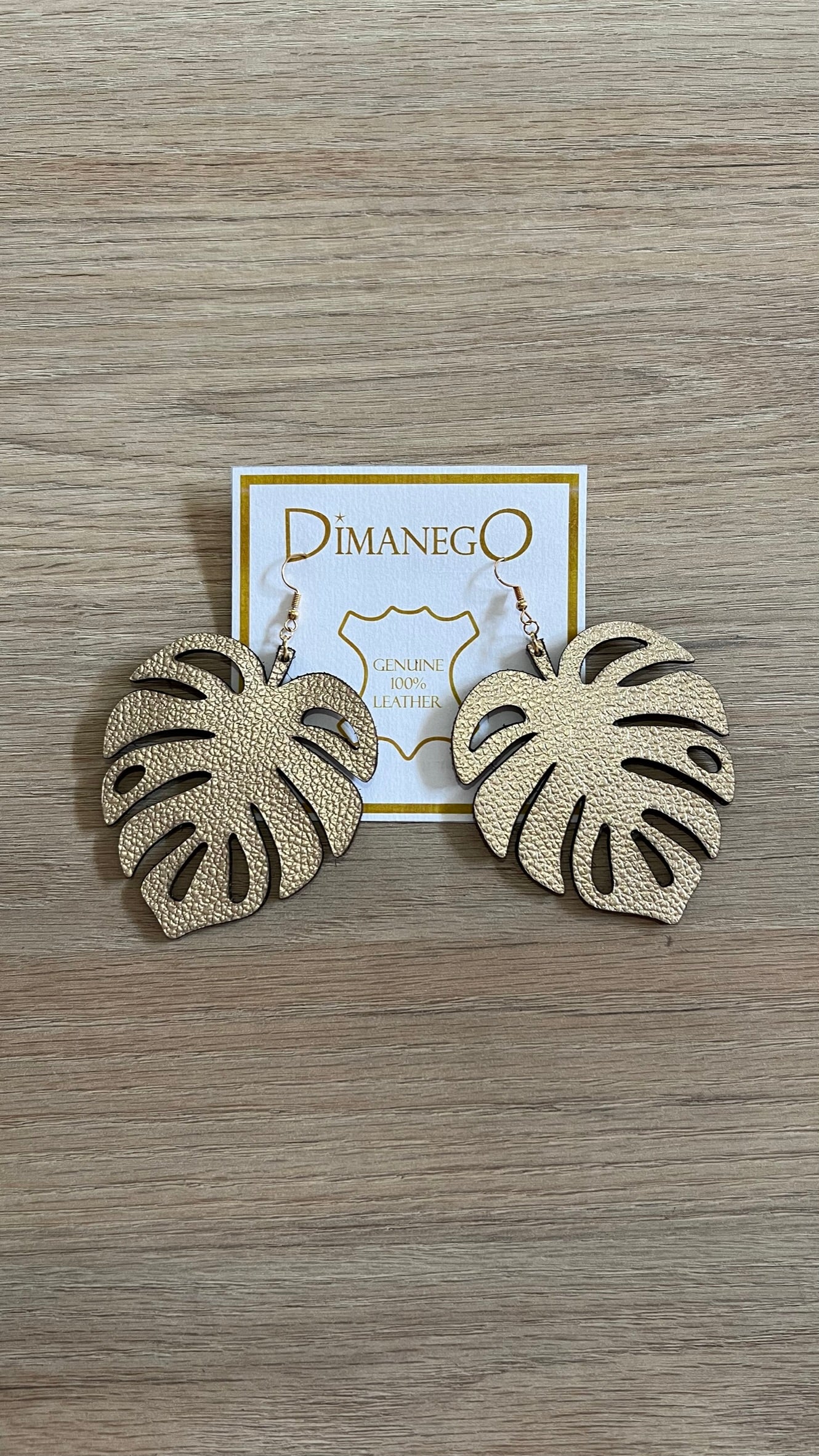 ARETES de CUERO Hoja