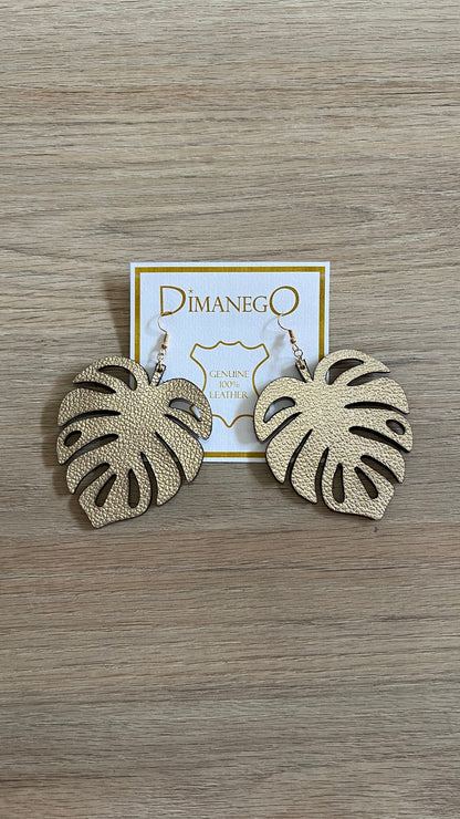 ARETES de CUERO Hoja