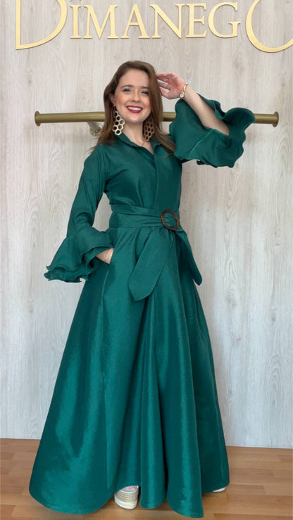 VESTIDO NICOLLE Tafeta