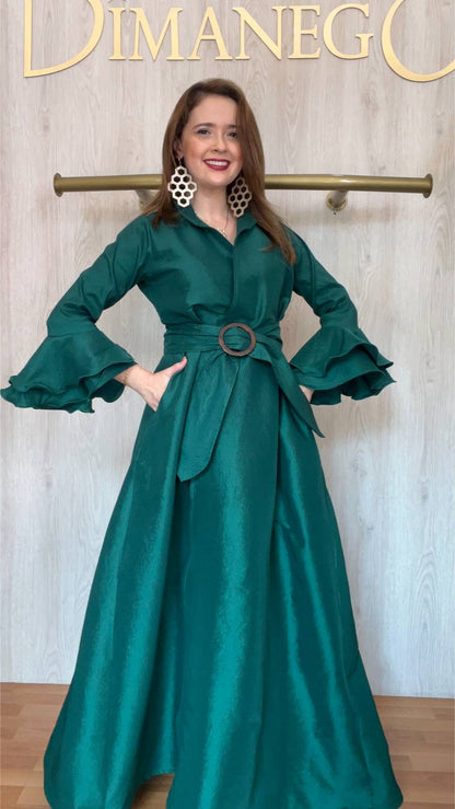 VESTIDO NICOLLE Tafeta