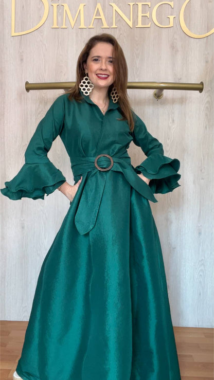 VESTIDO NICOLLE Tafeta