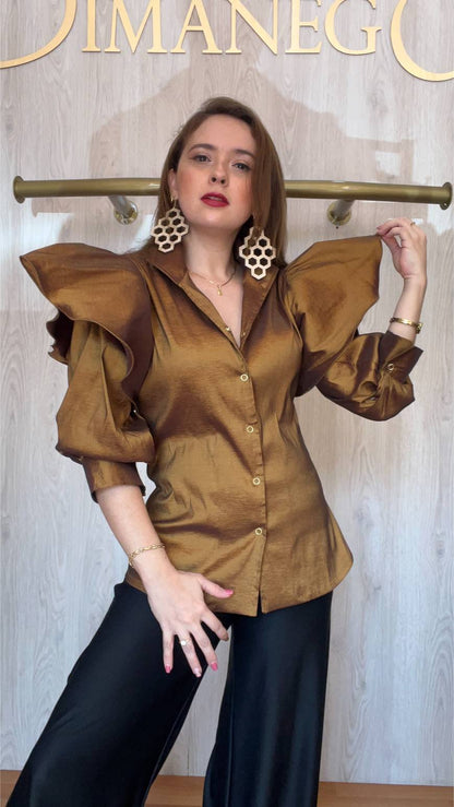 BLUSA QUEEN BEE Tafeta