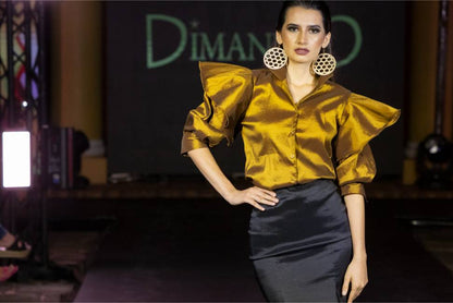 BLUSA QUEEN BEE Tafeta