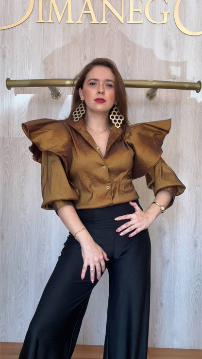 BLUSA QUEEN BEE Tafeta