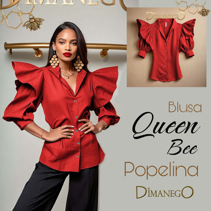 BLUSA QUEEN BEE Popelina