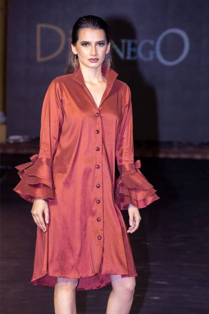 VESTIDO FLAVIA Tafeta