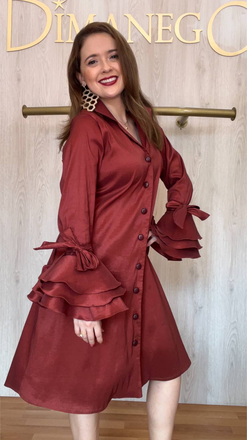 VESTIDO FLAVIA Tafeta