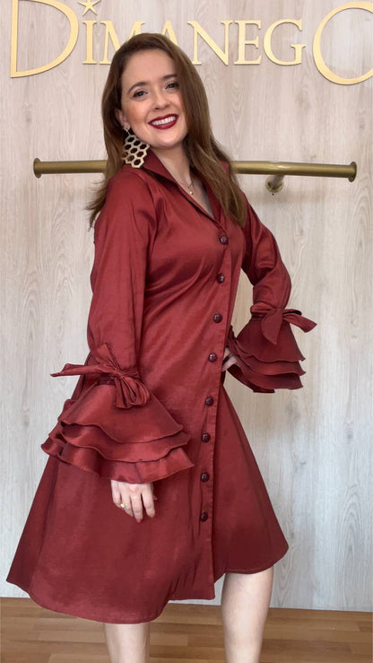 VESTIDO FLAVIA Tafeta