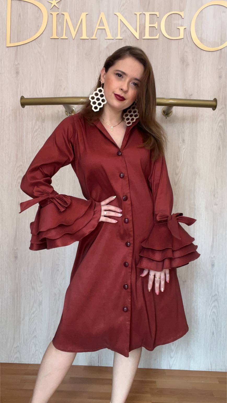 VESTIDO FLAVIA Tafeta