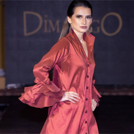 VESTIDO FLAVIA Tafeta