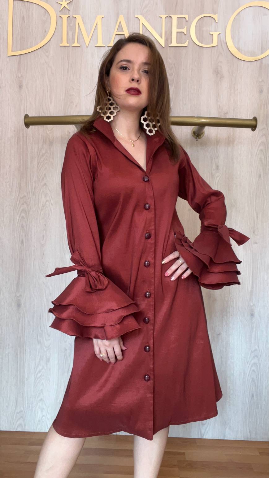 VESTIDO FLAVIA Tafeta