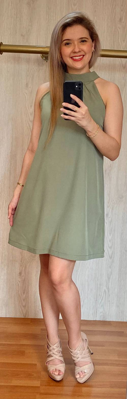 VESTIDO HALTER Seda
