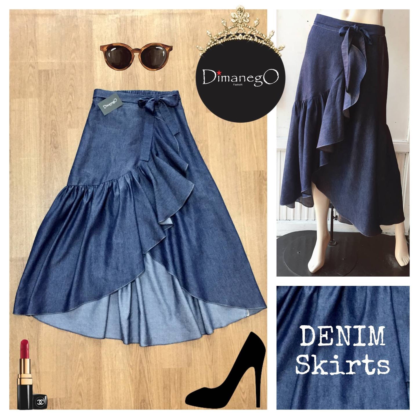 FALDA GABI LARGA JEAN