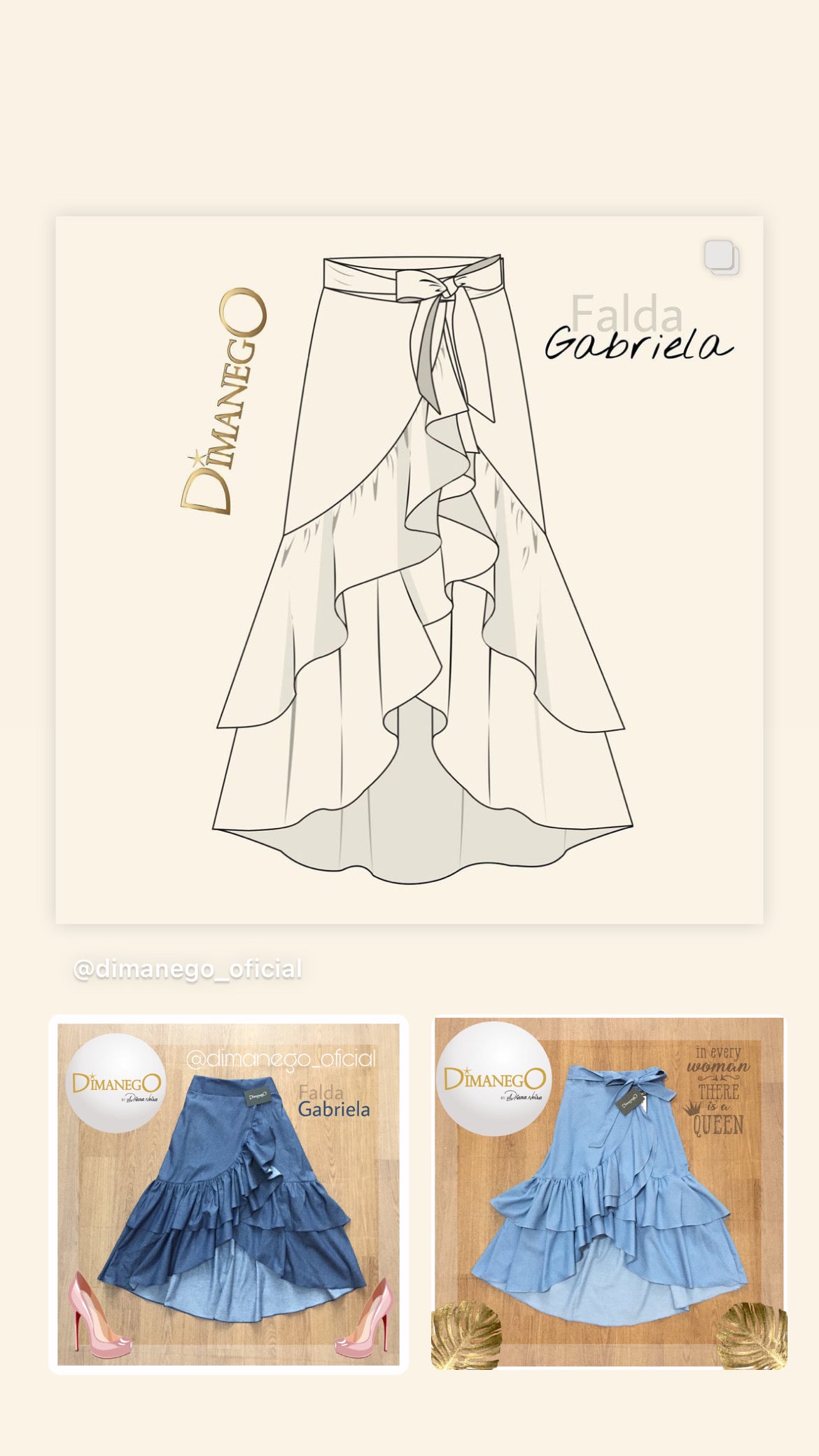 FALDA GABRIELA LARGA JEAN